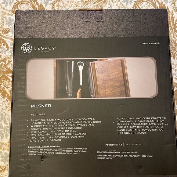 New England Patriots Pilsner Beer Set New In Box! - Picture 4 of 6